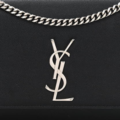 Saint Laurent Grain De Poudre Medium Classic Monogram Kate Satchel Black 9 of 12