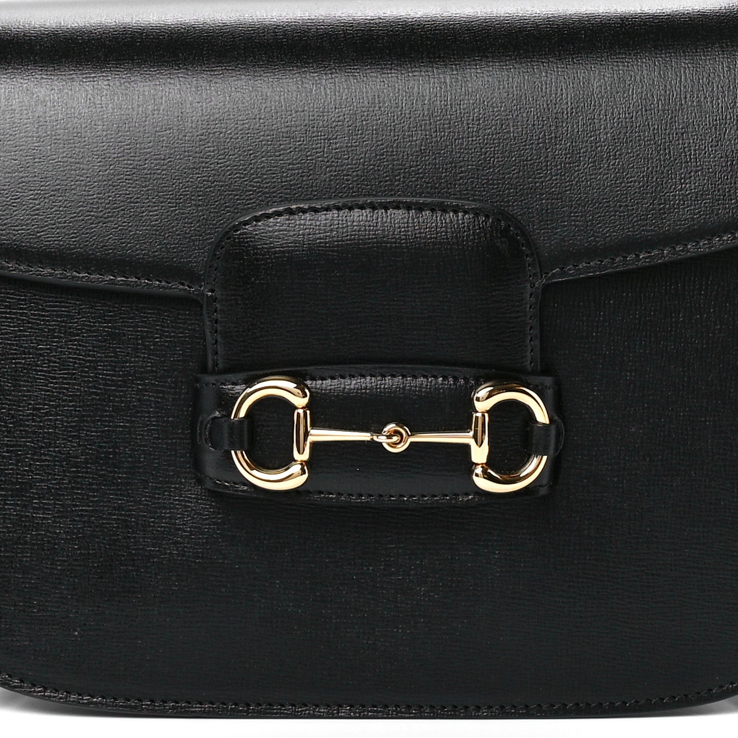 Gucci Azalea Calfskin Horsebit 1955 Shoulder Bag Black 8 of 11