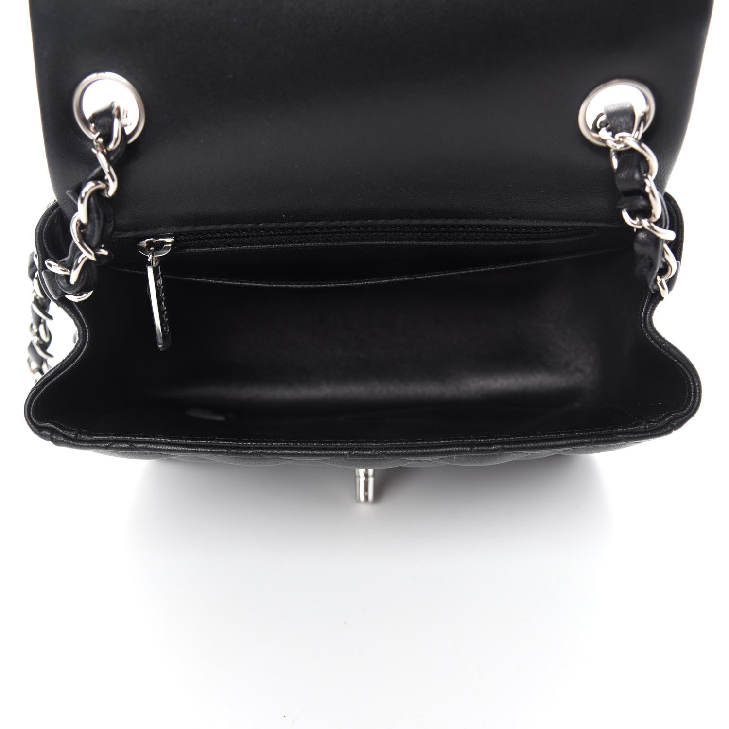Chanel Lambskin Quilted Mini Square Flap Black 5 of 11
