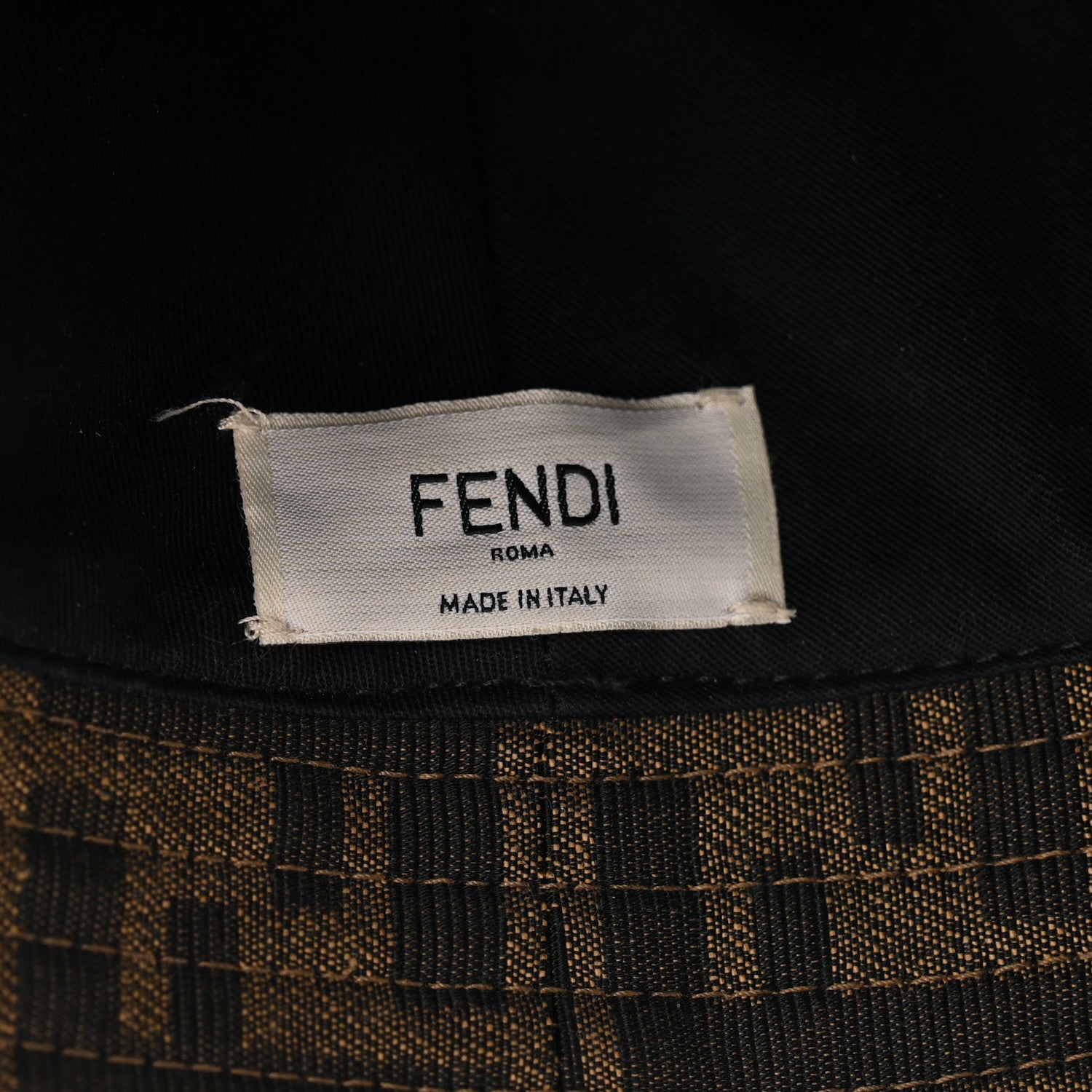 Fendi Technical Fabric FF Reversible Bucket Hat M Tobacco Beige 8 of 9