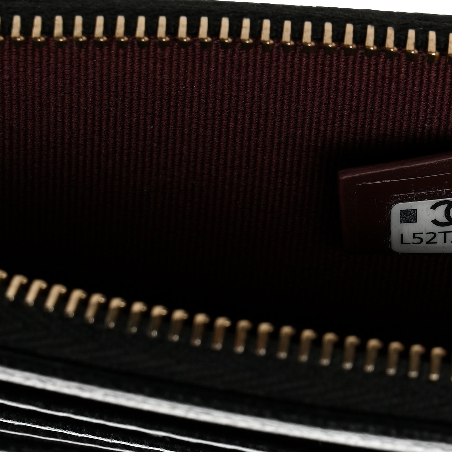 Caviar Quilted Zip Card Holder Wallet Black