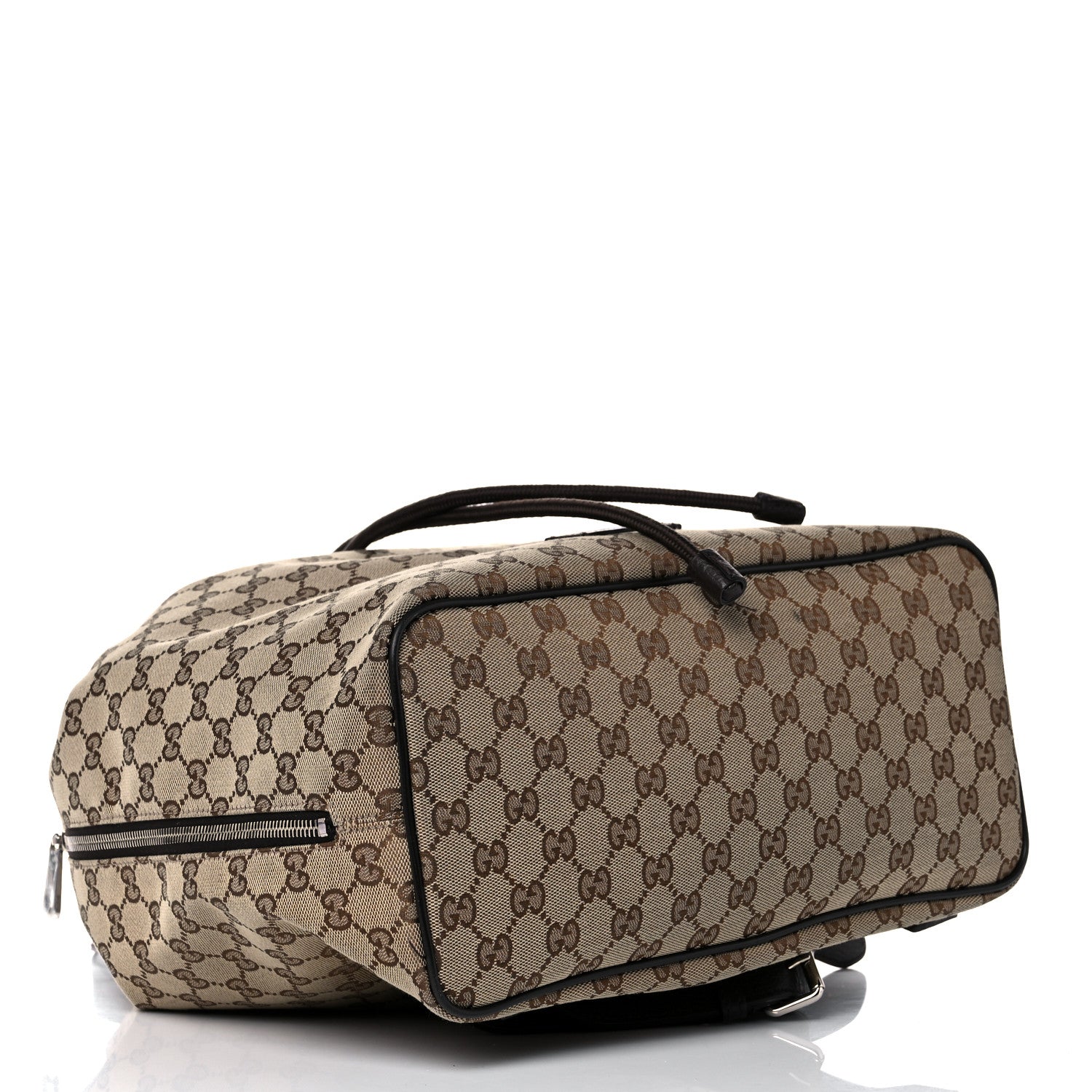 Gucci Monogram Dollar Calfskin O Drawstring Backpack Beige Ebony Testa di Moro Dark Chocolate 5 of 17