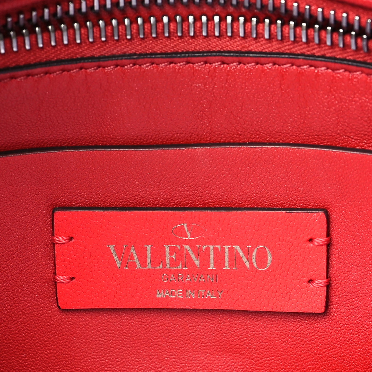 Nappa Medium Spikeme Shoulder Bag Red
