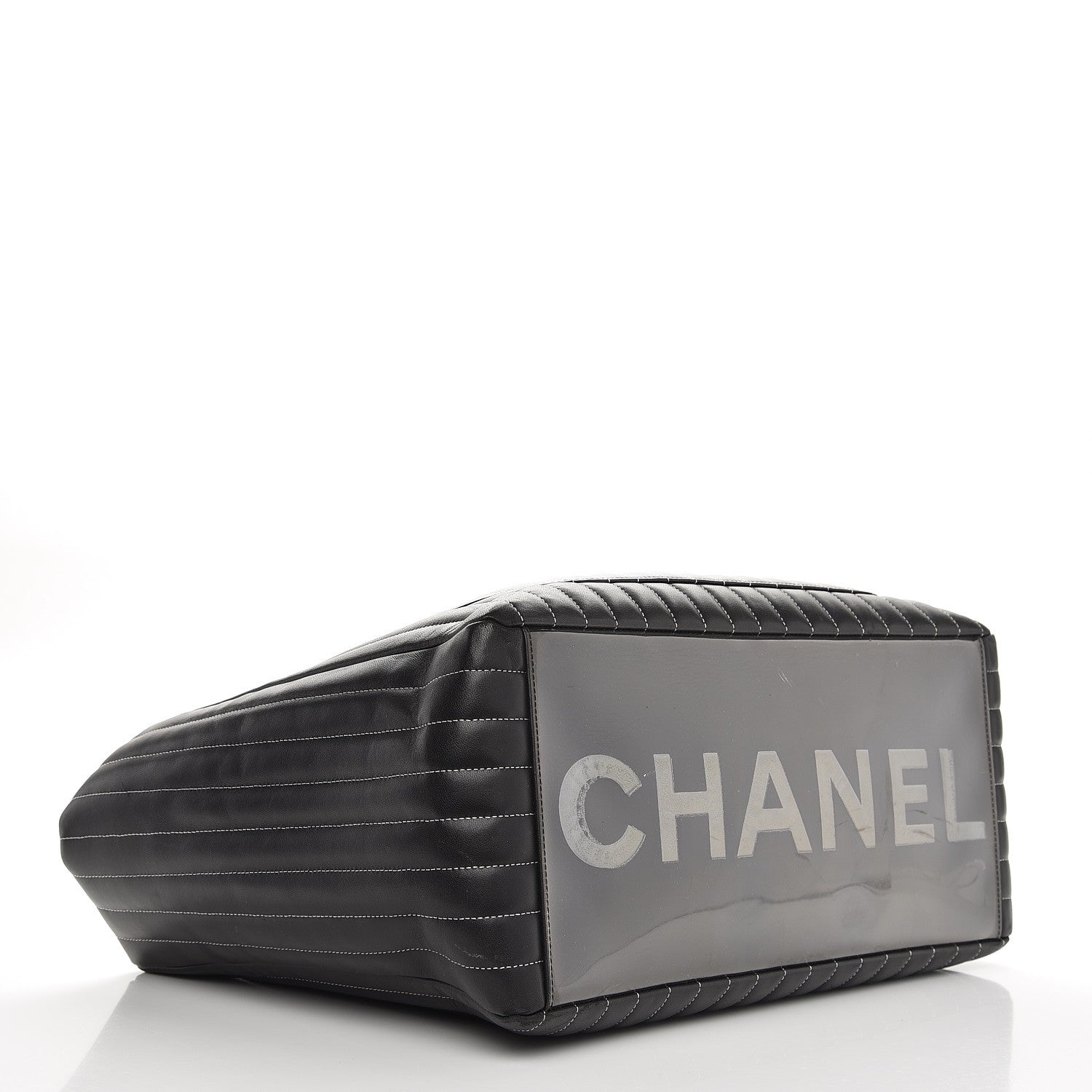 Chanel Lambskin Vertical Quilted Large Mademoiselle Tote Black 4 of 17