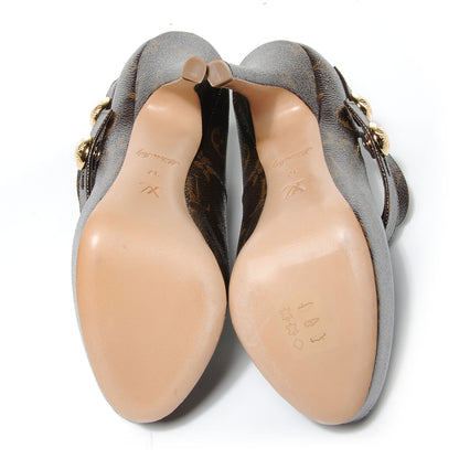 Louis Vuitton Patent Monogram Ritual Fetish Platform Pumps 37 5 of 6