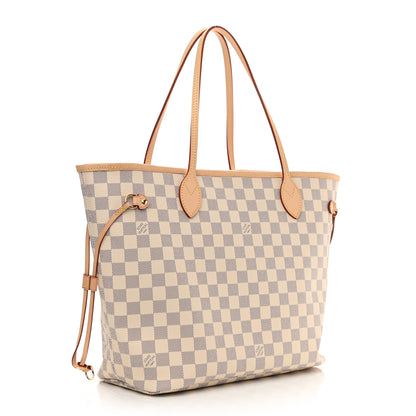 Louis Vuitton Damier Azur Neo Neverfull MM Rose Ballerine 3 of 9