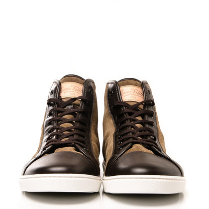Louis Vuitton Suede Punchy High Top Sneaker Boots Olive 2 of 8