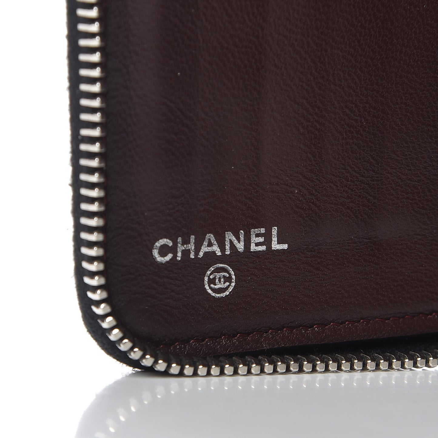 Lambskin Quilted Large Zip Around Organizer Wallet Black