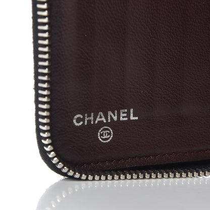 Chanel Lambskin Quilted Large Zip Around Organizer Wallet Black 6 of 12