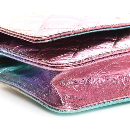 Chanel Metallic Goatskin Quilted 2.55 Reissue Wallet on Chain WOC Multicolor 8 of 9