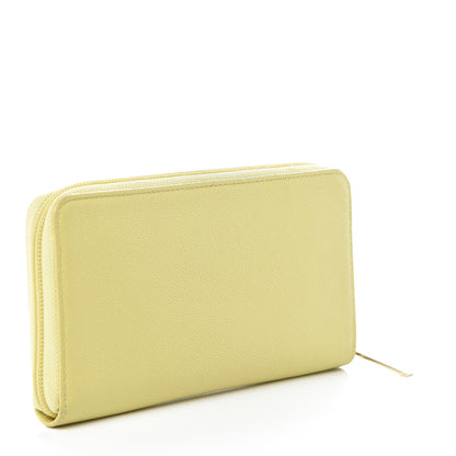 Chanel Caviar Large Timeless CC Zip Around Wallet Yellow 3 of 8
