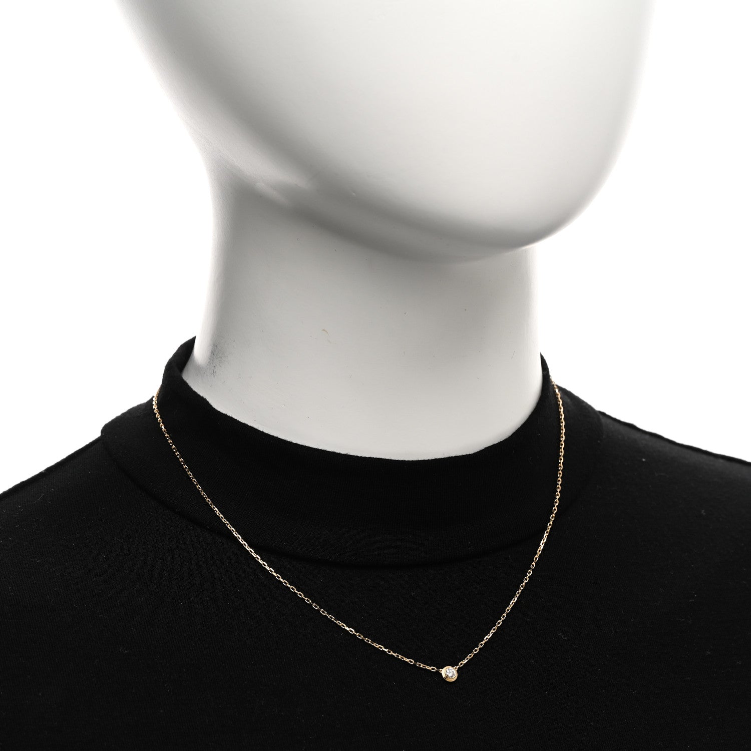 Cartier 18K Yellow Gold Diamond SM D'Amour Pendant Necklace 2 of 5