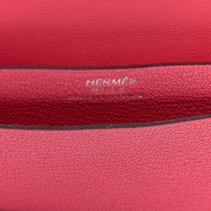 Hermes Chevre Mysore Mini Bearn Wallet Rose Lipstick 8 of 15