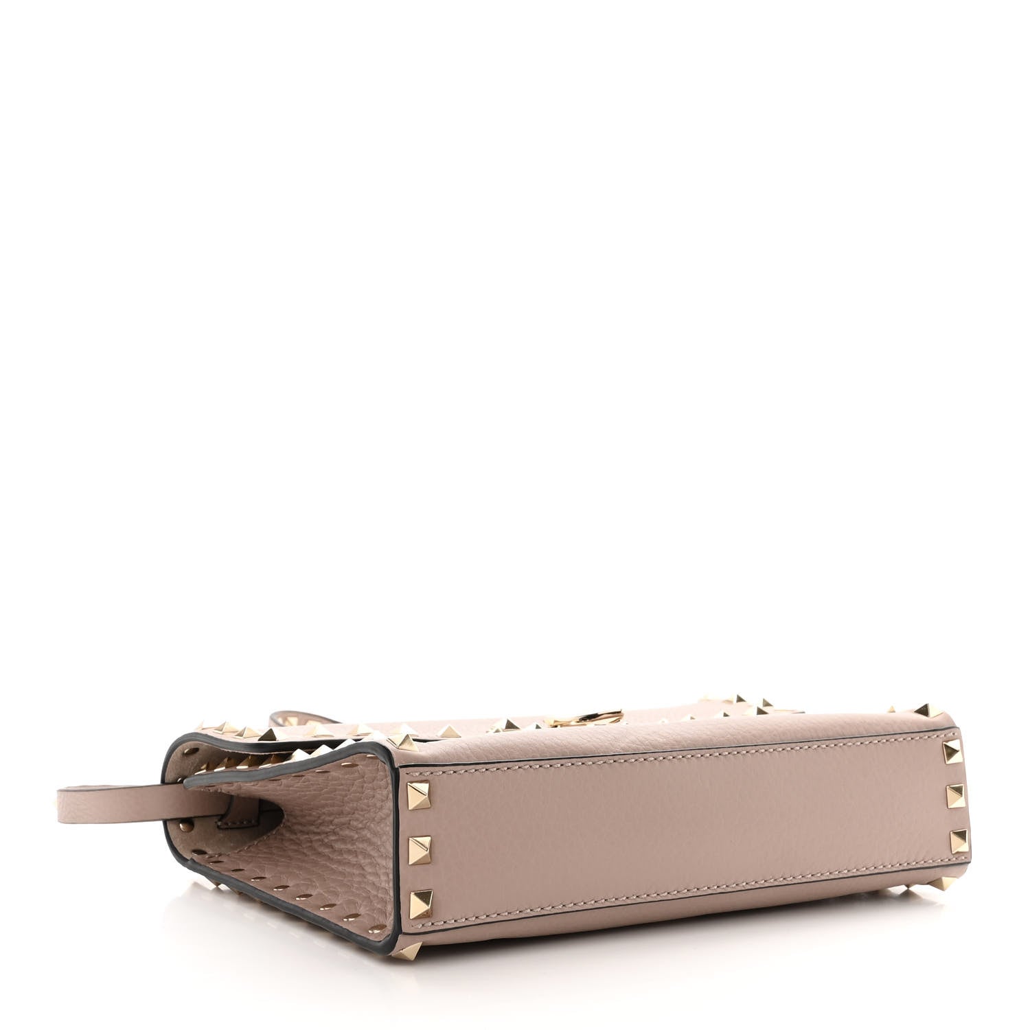 Valentino Garavani Pebbled Calfskin Medium Rockstud Flip Lock Crossbody Bag Poudre 4 of 9