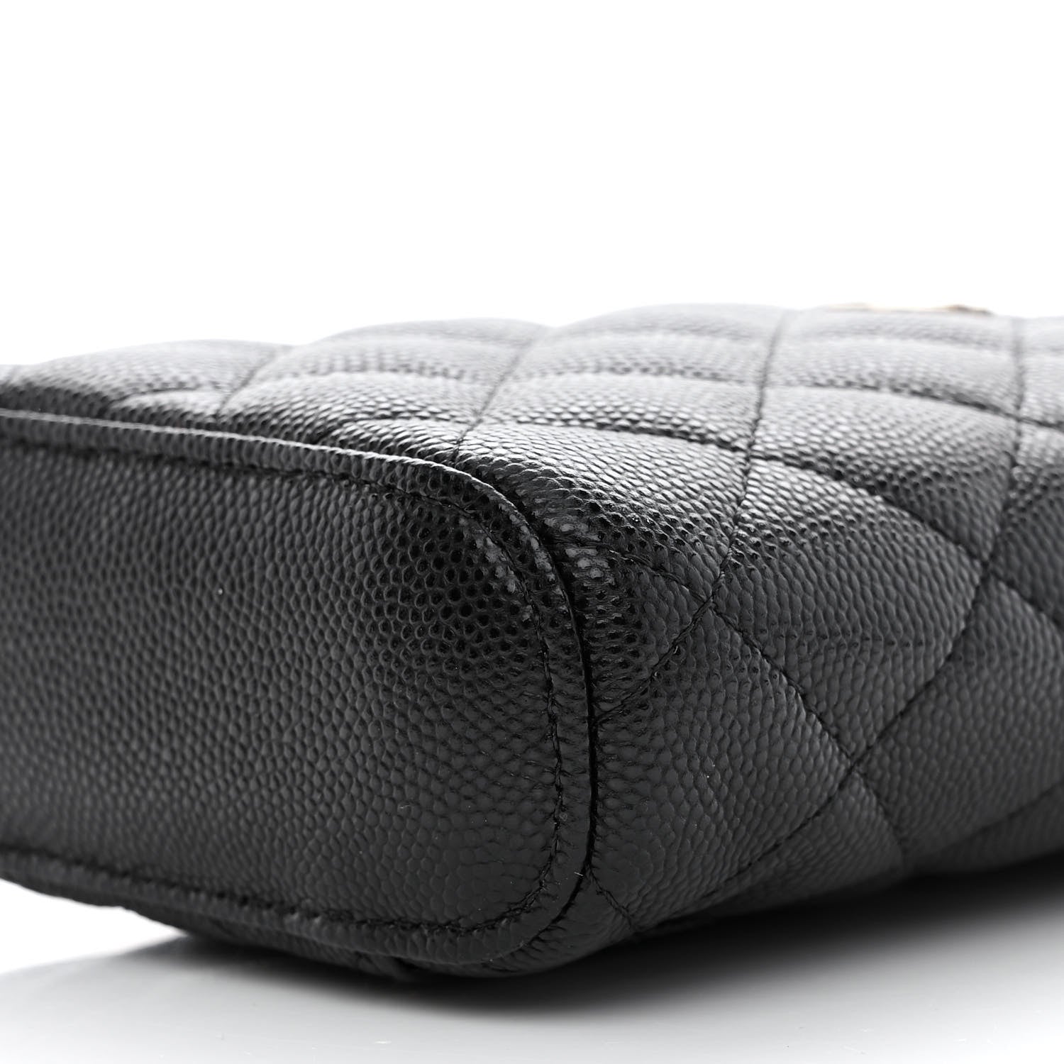 Chanel Caviar Quilted Small Vertical Coco Beauty Vanity Case With Chain Black 10 of 11