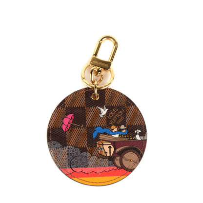 Louis Vuitton Damier Ebene 2015 Christmas Animation Bag Charm Key Ring 1 of 7