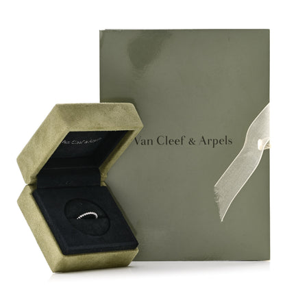 Van Cleef & Arpels 18K White Gold Small Perlee Ring 48 4.5 5 of 5