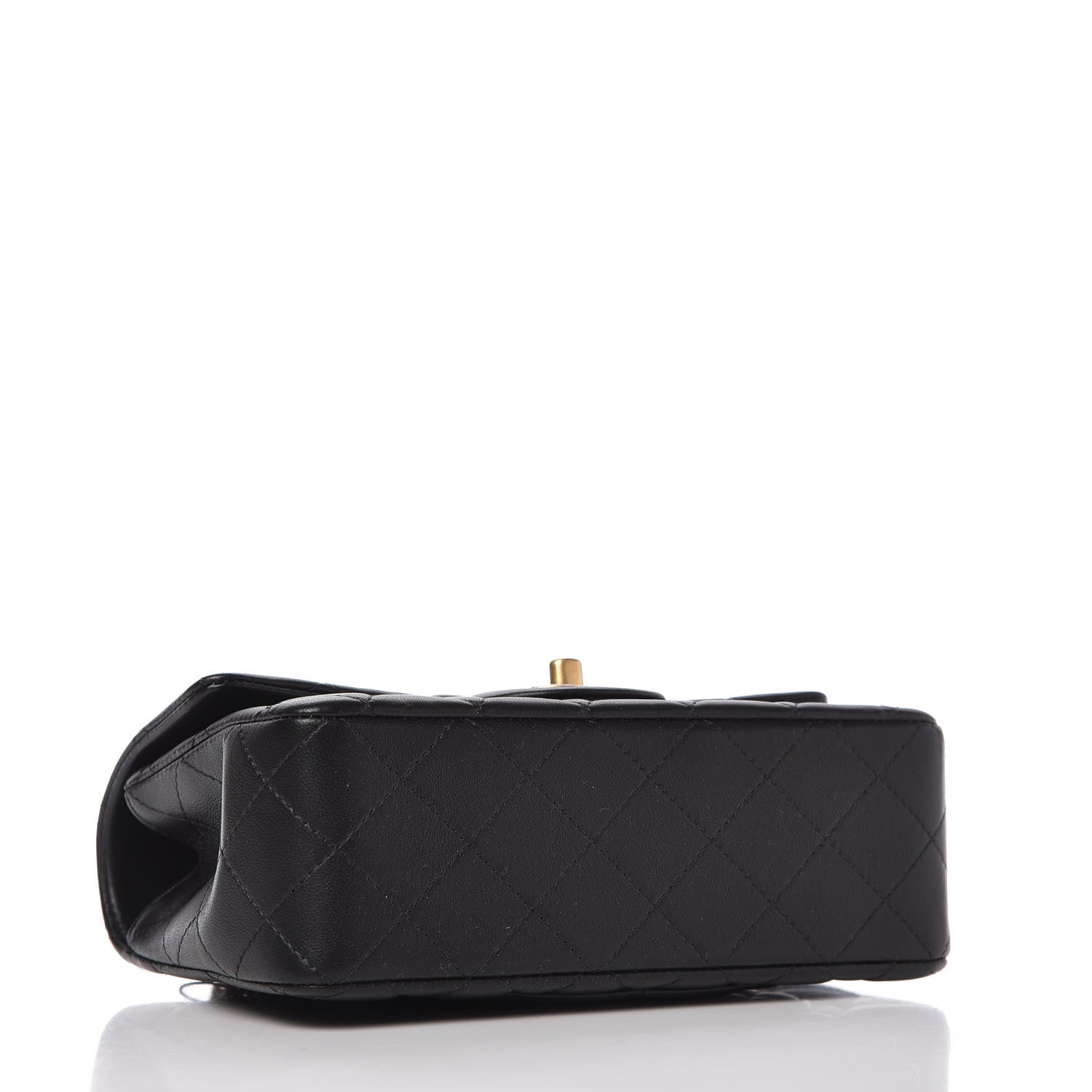 Chanel Lambskin Quilted Mini Top Handle Rectangular Flap Black 4 of 10