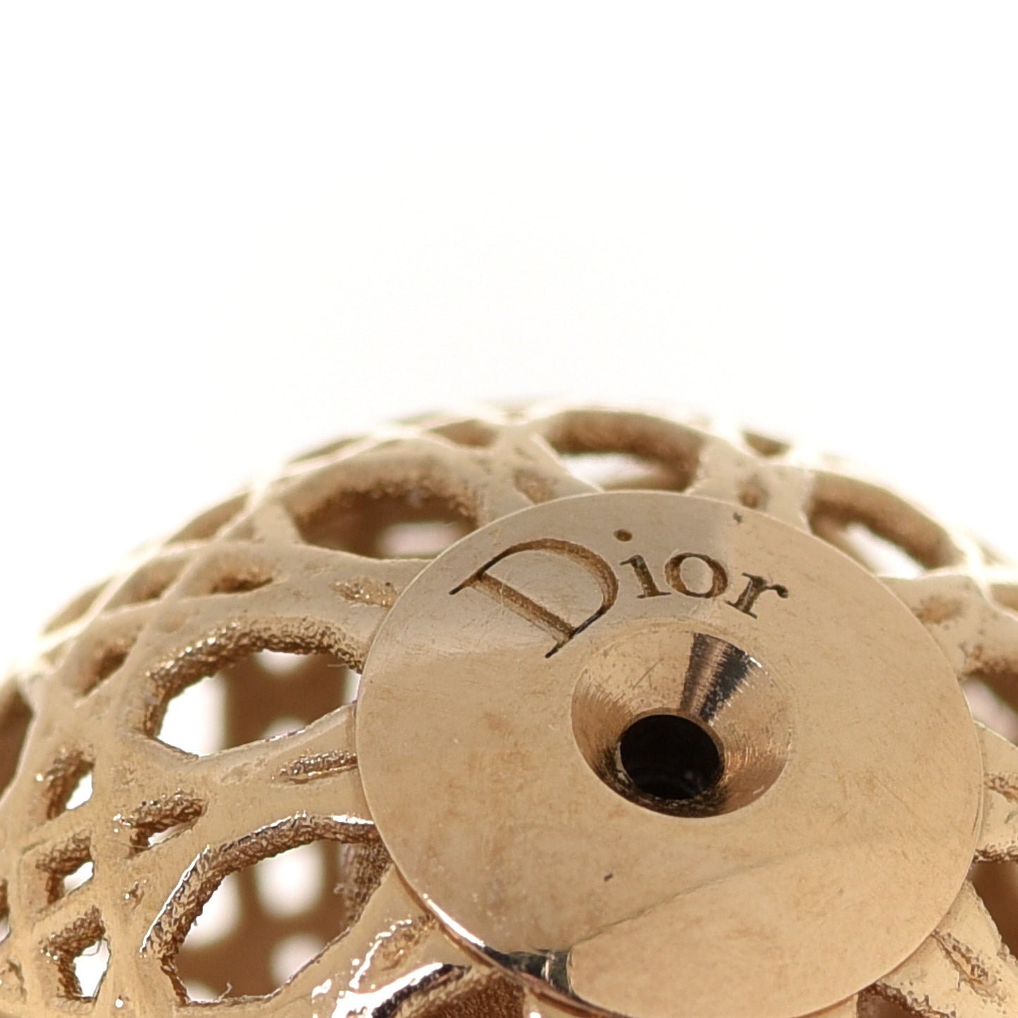 Cannage Mise En Dior Tribal Earrings Gold
