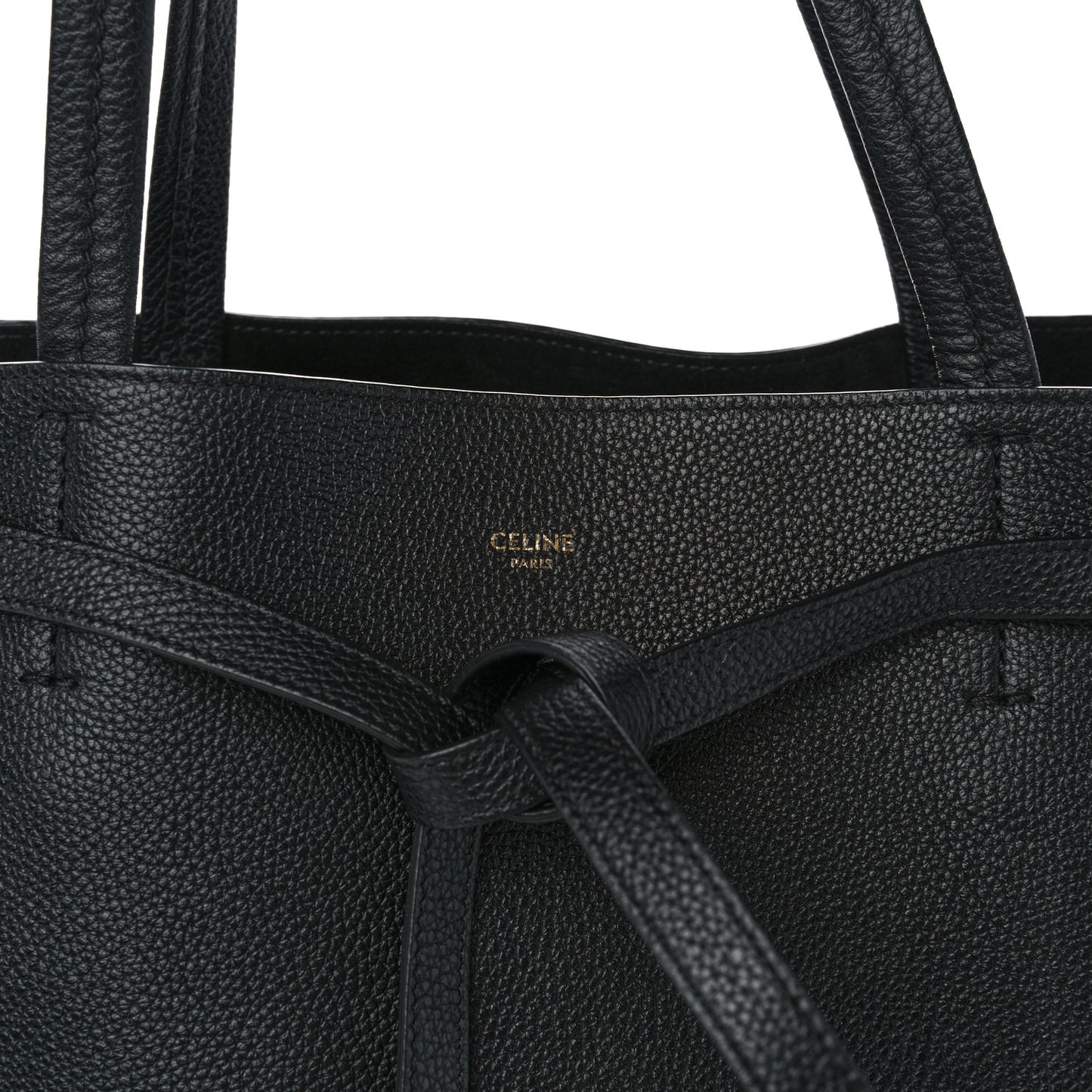 Soft Grained Calfskin Medium Belt Cabas Phantom Black
