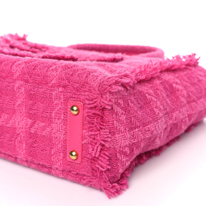Chanel Wool Tweed Medium Zipped Shopping Tote Pink 9 of 9