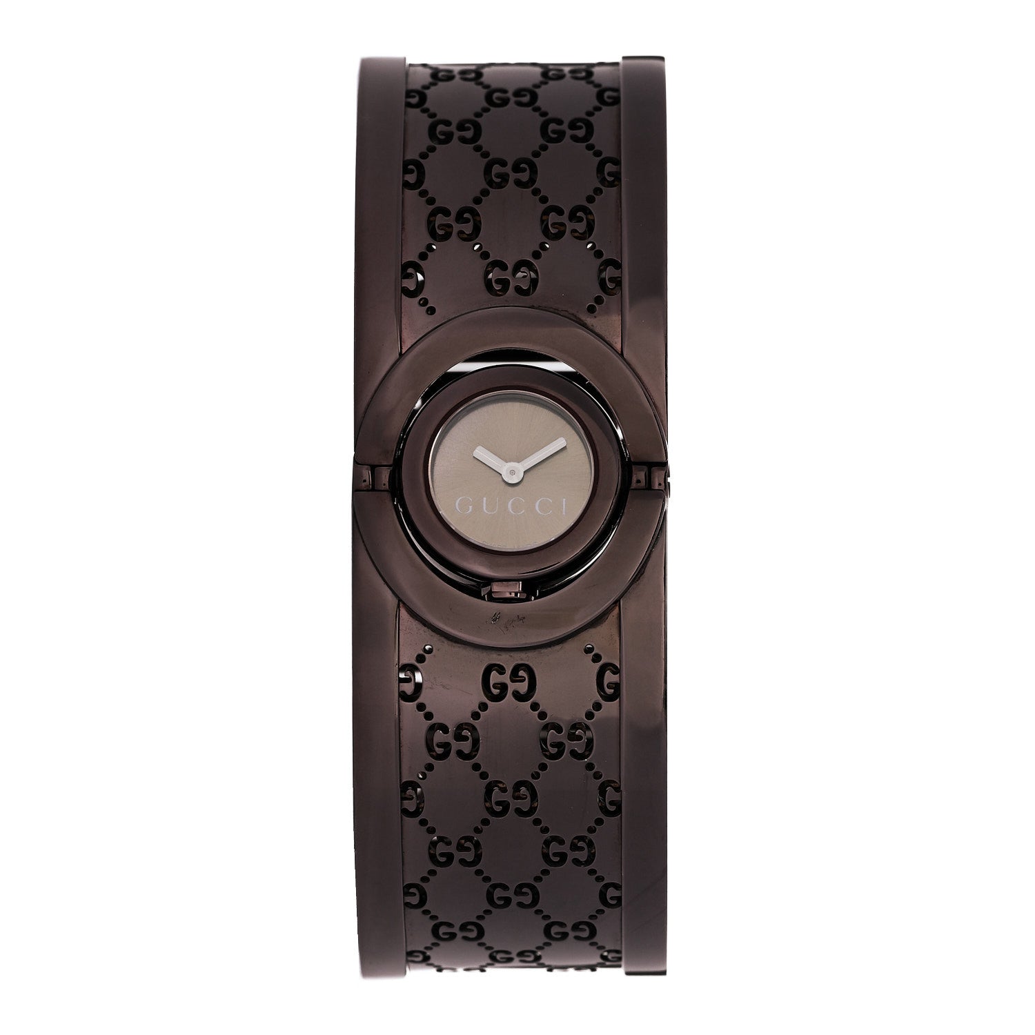 Gucci PVD Stainless Steel 23mm Twirl Quartz Watch Brown 1 of 4