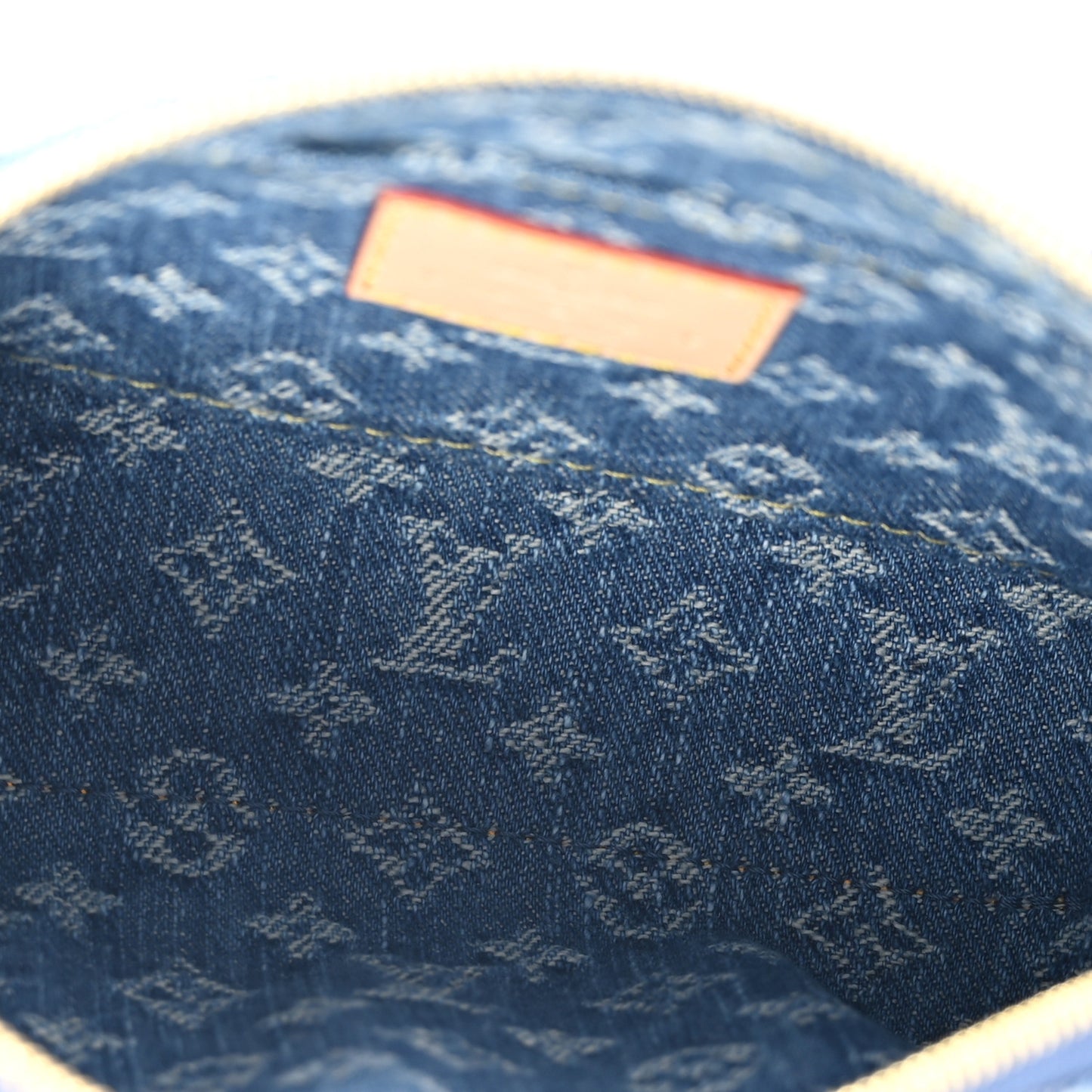 Denim Giant Monogram Pochette Cosmetique PM Denim Blue