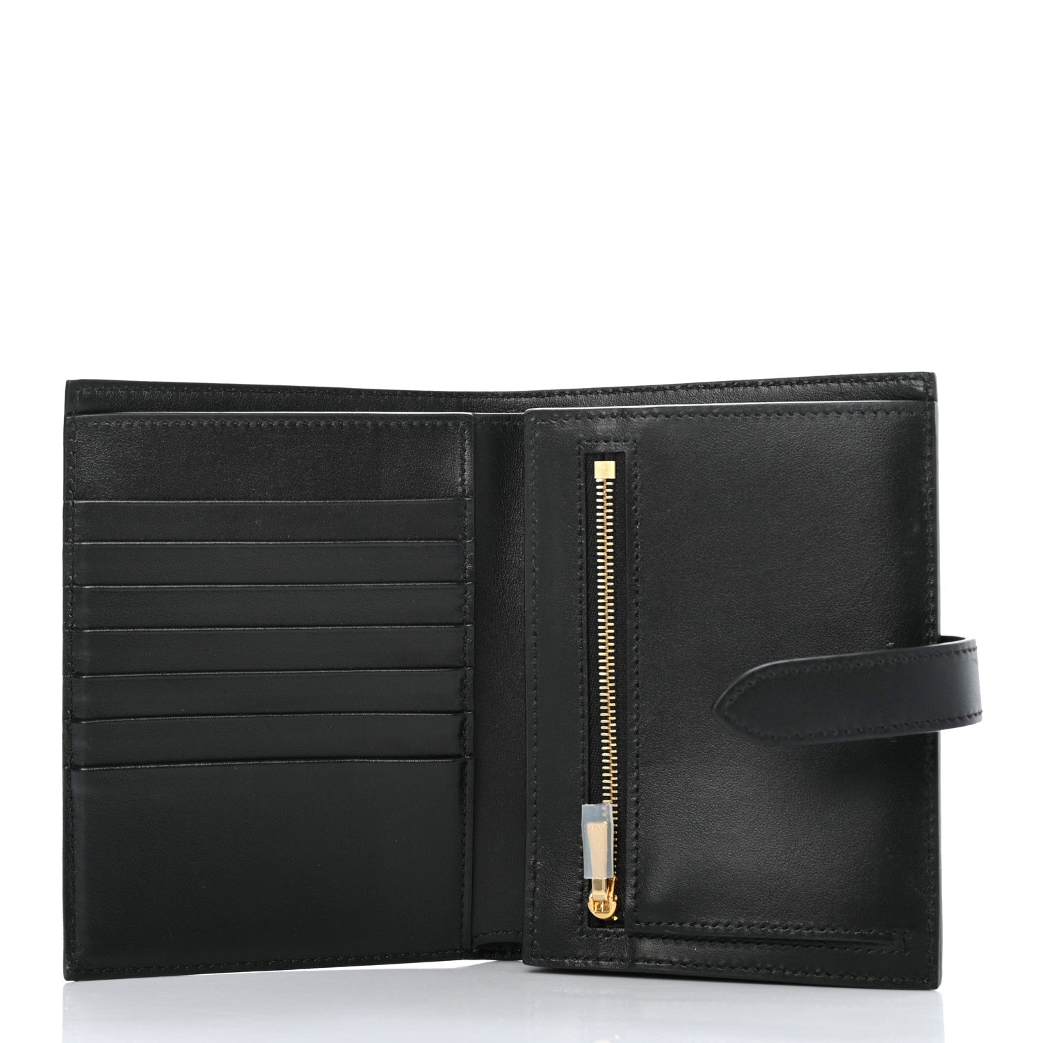 Celine Grained Calfskin Medium Multifunction Strap Wallet Black 5 of 7