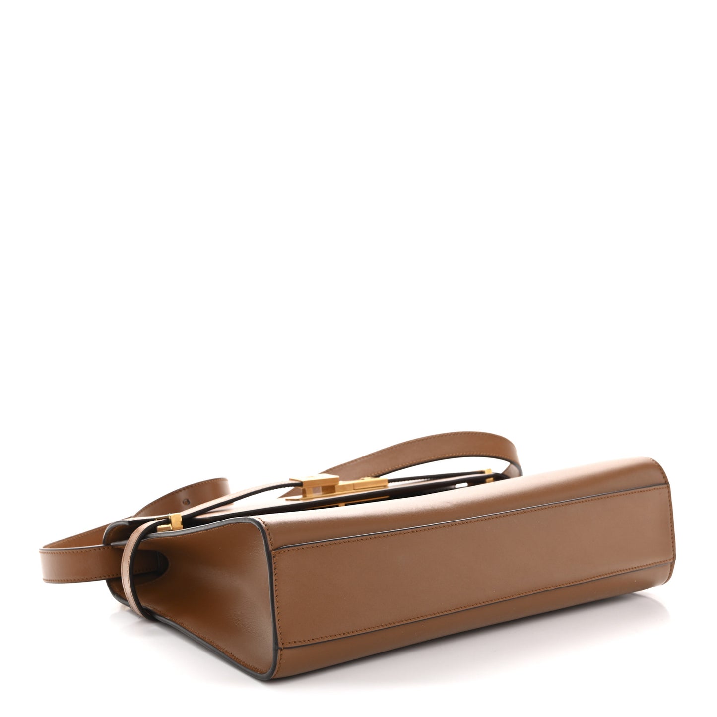 Smooth Calfskin Manhattan Shoulder Bag Brick