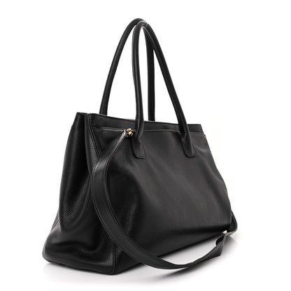 Chanel Calfskin Cerf Executive Shopper Tote Black 3 of 15