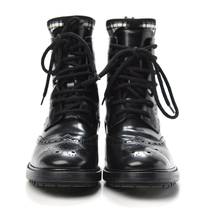 Christian Dior Calfskin D-Order Low Boot 39.5 Black White 2 of 9