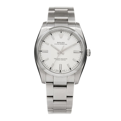 Rolex Stainless Steel 34mm Oyster Perpetual Watch White 114200 1 of 5
