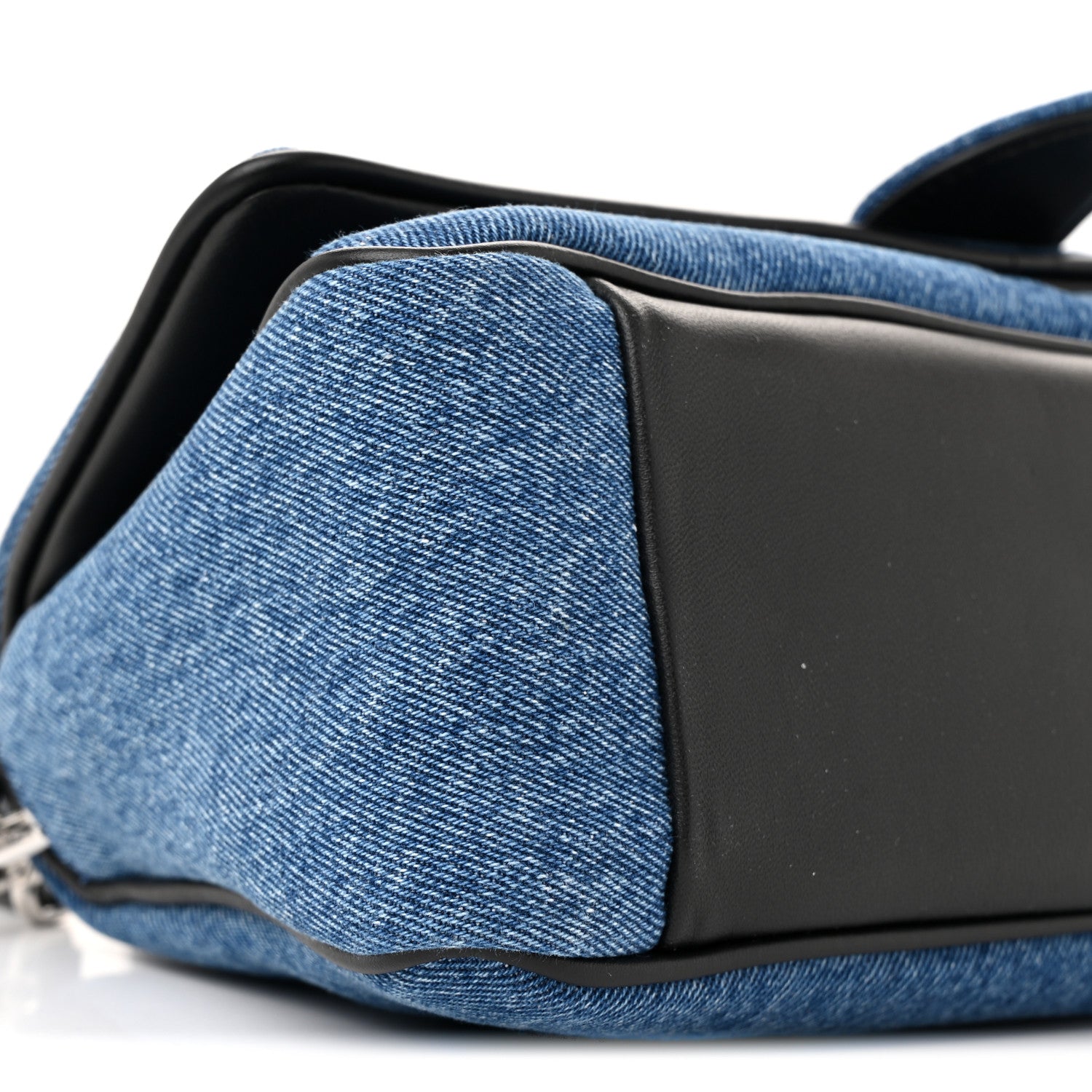 Jacquemus Soft Padded Denim Calfskin Le Bambimou Blue Black 8 of 10