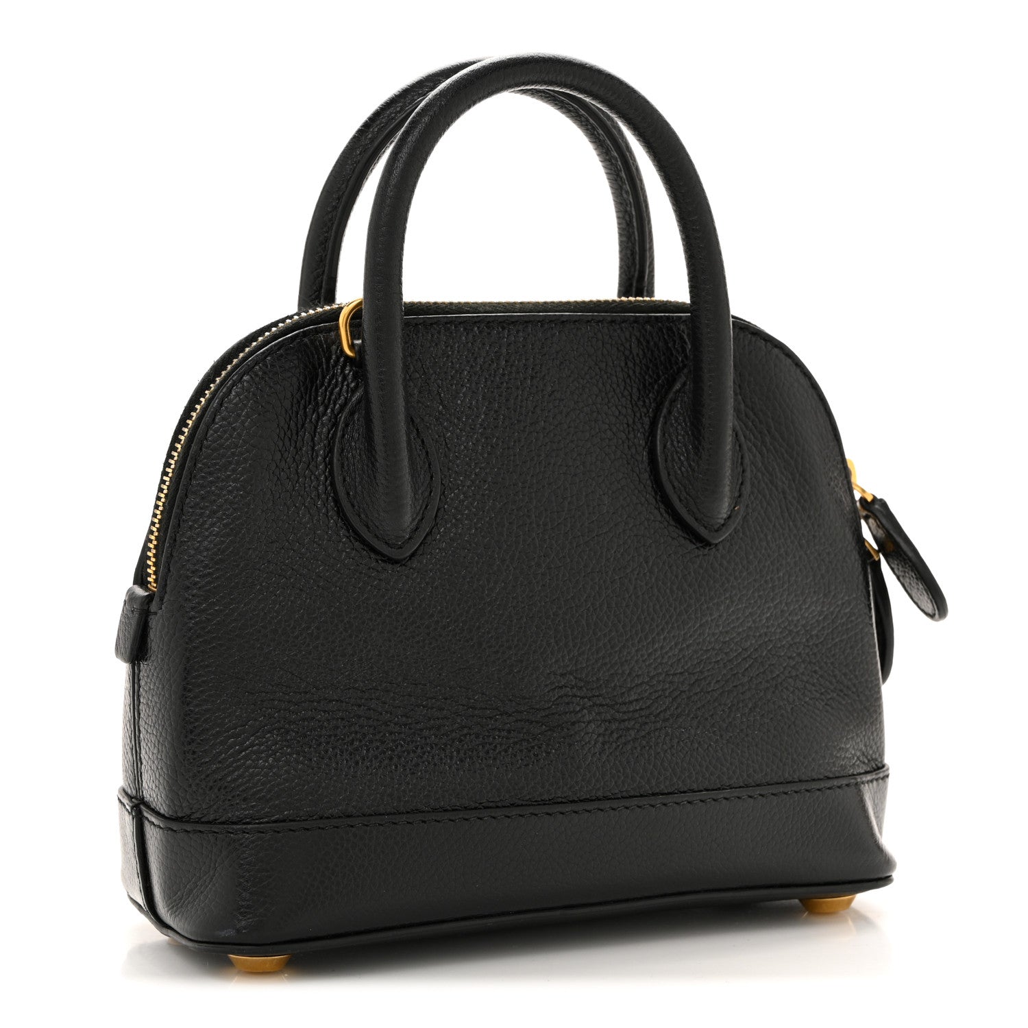 BALENCIAGA トップハンドル　ブラック Balenciaga Signature Grained Calfskin Logo XXS Ville Top Handle