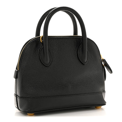 Balenciaga Signature Grained Calfskin Logo XXS Ville Top Handle Bag Black 3 of 14