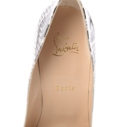Christian Louboutin Patent Degrade Snakeskin Printed So Kate 120 Pumps 40 White Roccia 6 of 8