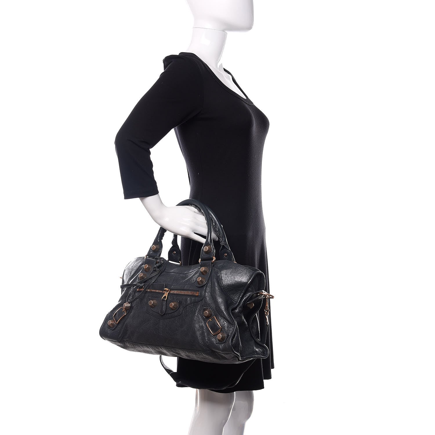 Balenciaga Agneau Giant 21 Rose Gold Hardware Part Time Anthracite 3 of 11