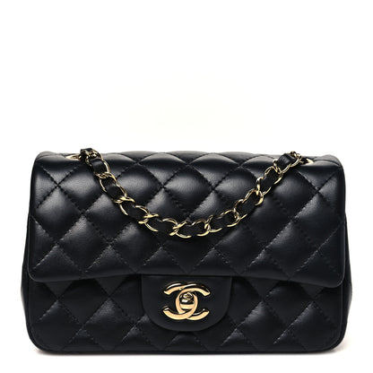 Chanel Lambskin Quilted Mini Rectangular Flap Black 1 of 11