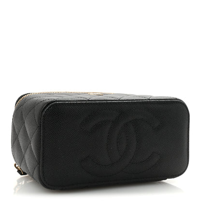 Chanel Caviar Quilted Small Vanity Case With Chain Black 4 of 10