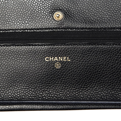 Chanel Caviar Quilted Wallet On Chain WOC Black 6 of 12