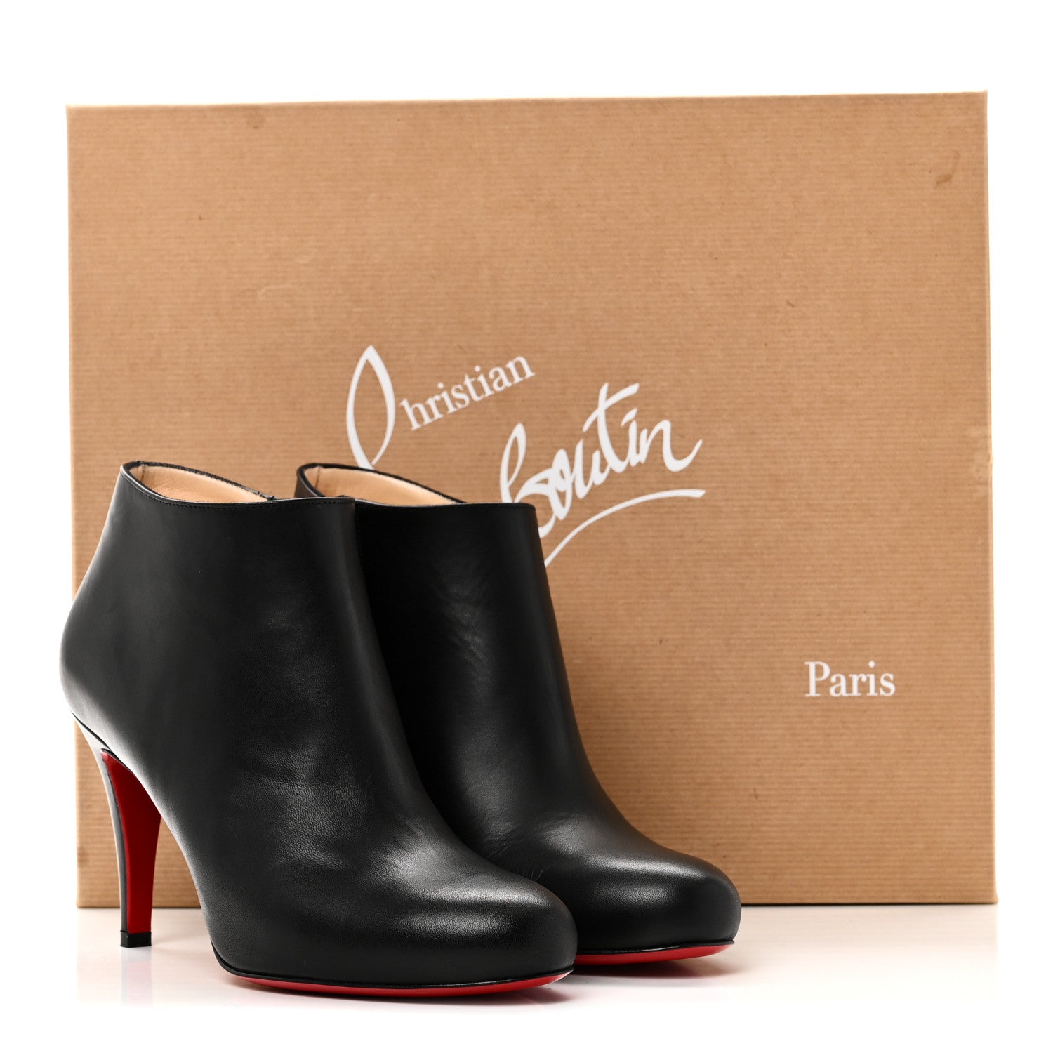 Christian Louboutin Calfskin Belle 85 Ankle Boots 36 Black 10 of 10