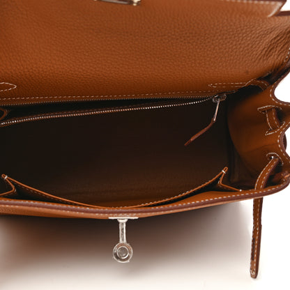 Hermes Togo Kelly Retourne 25 Gold 5 of 11