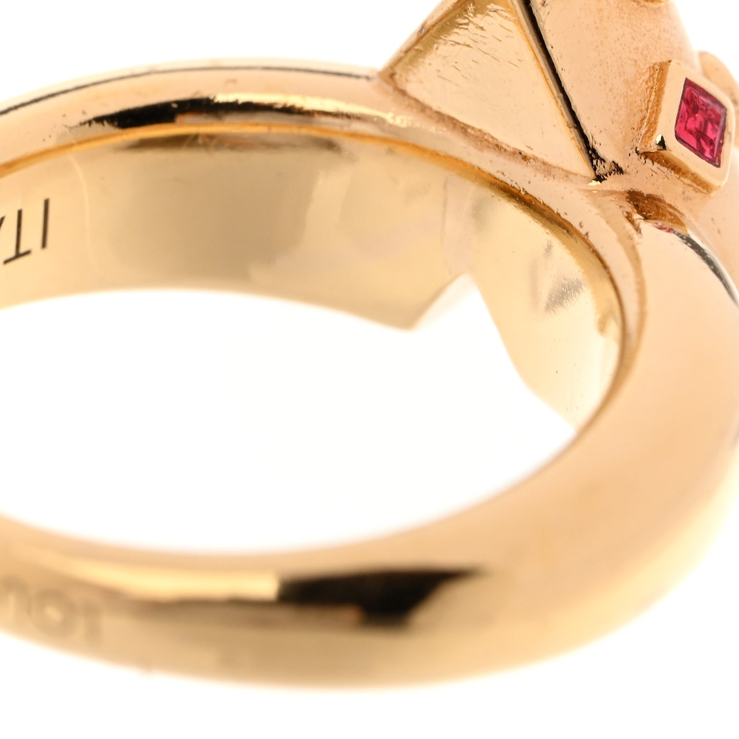 Crystal Planet Essential V Ring 53 6.25 Multicolor Gold