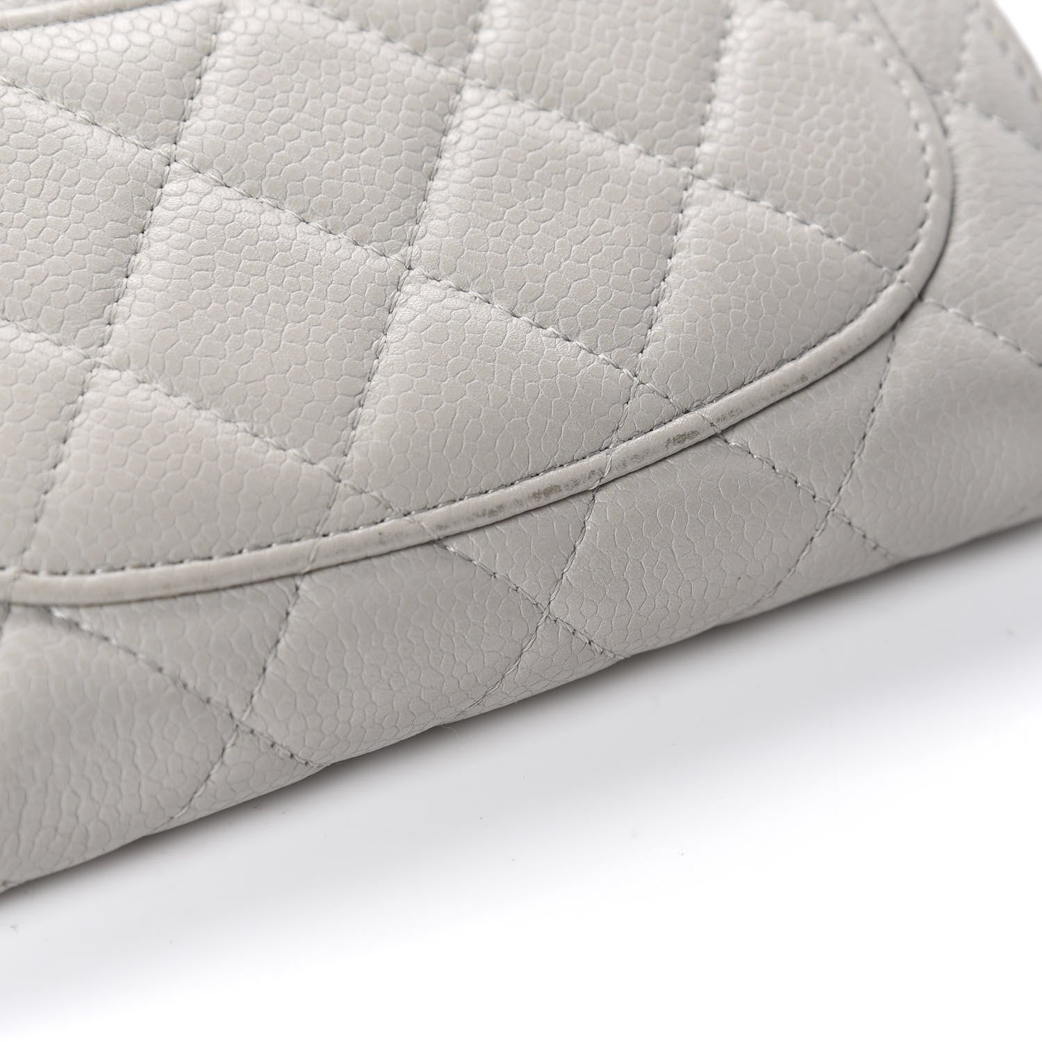 Chanel Caviar Quilted CC French Wallet Light Gray 13 of 15
