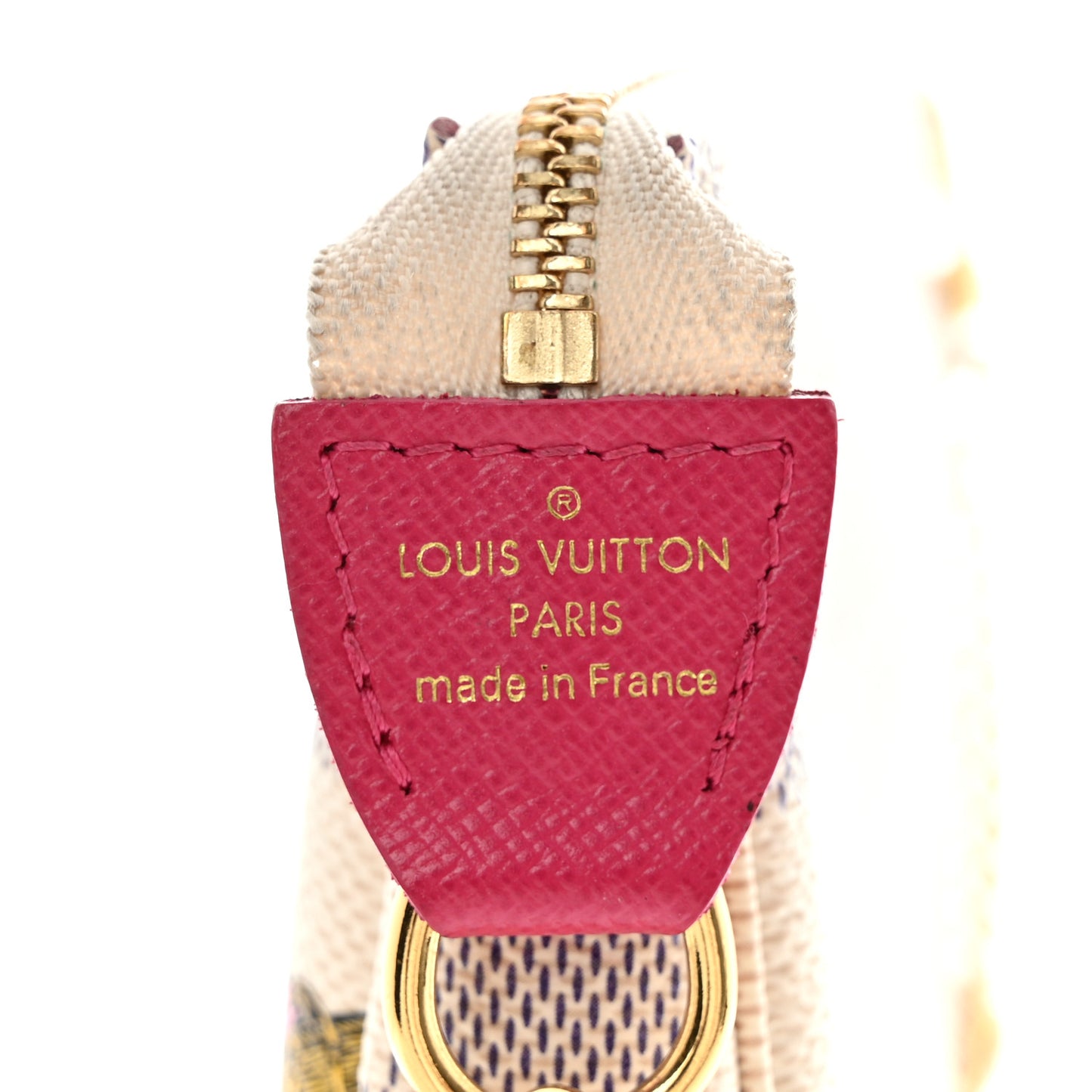 Damier Azur 2021 Christmas Animation Hollywood Mini Pochette Accessories Fuchsia