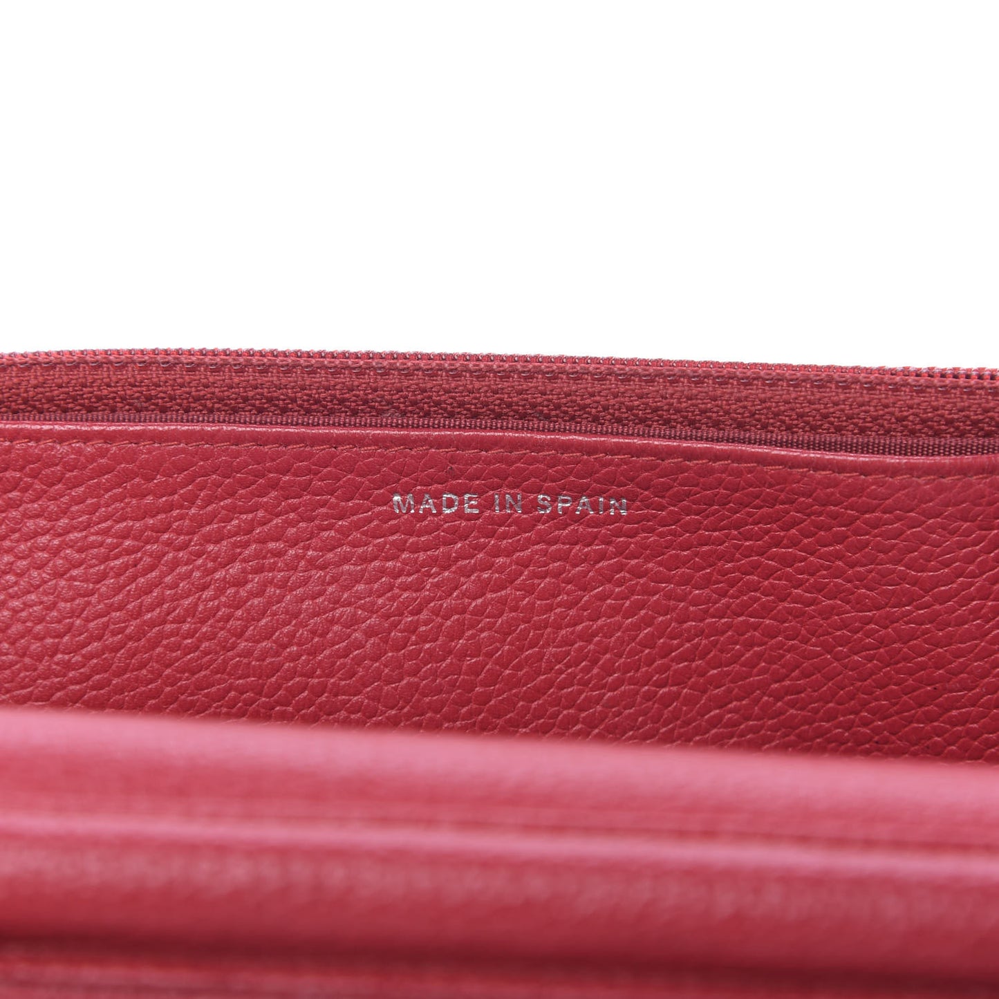 Calfskin Diamond Stitch Wallet On Chain WOC Red