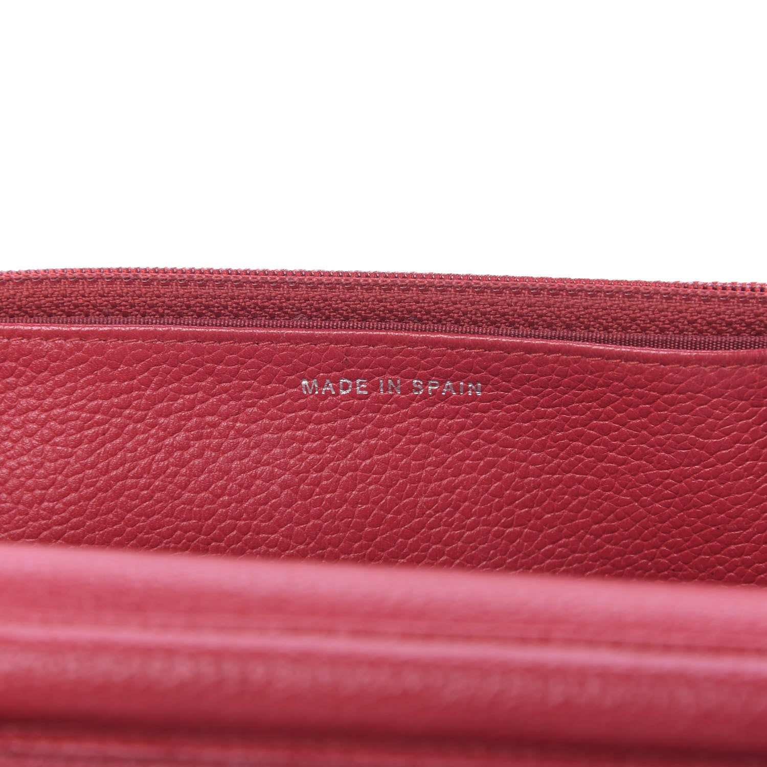 Chanel Calfskin Diamond Stitch Wallet On Chain WOC Red 9 of 10