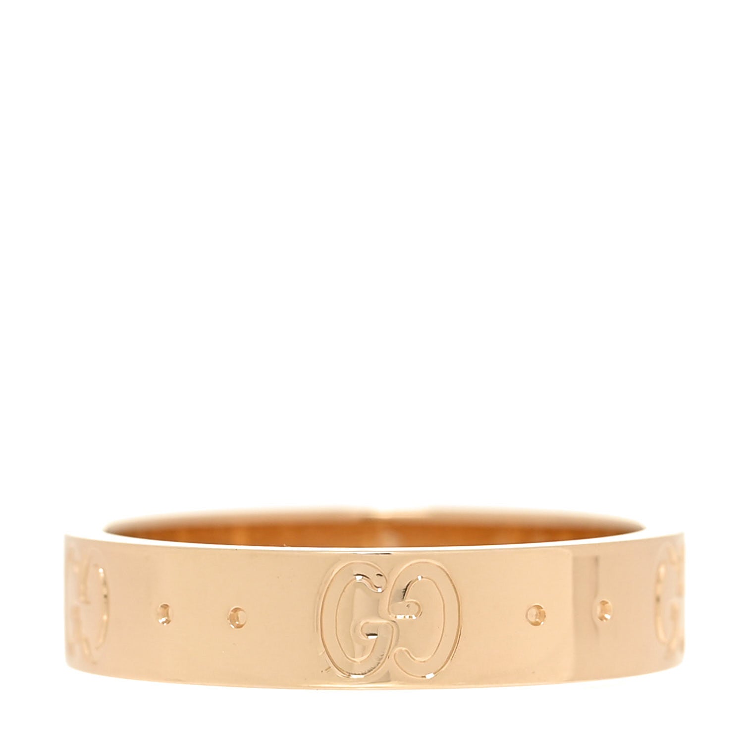 Gucci 18K Yellow Gold 4mm Icon Thin Band Ring 49 5 1 of 6