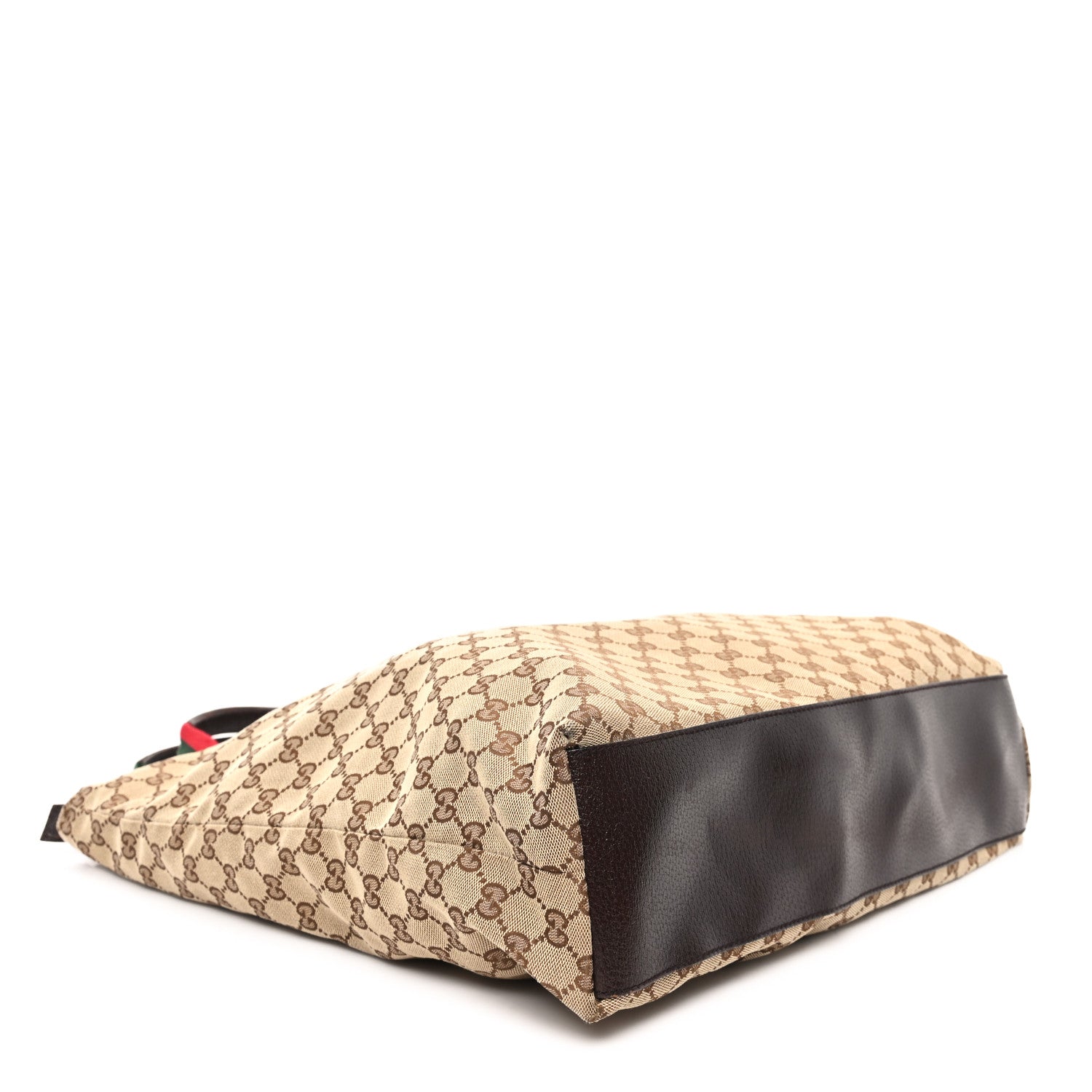 Gucci GG Monogram Large Web Handle Vertical Tote Dark Brown 4 of 11