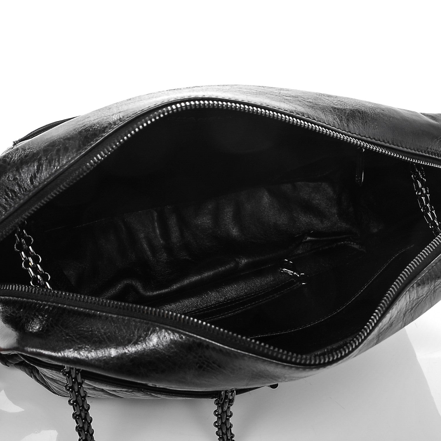 Chanel Metallic Aged Calfskin Quilted Large Reissue Camera Case Black 5 of 7